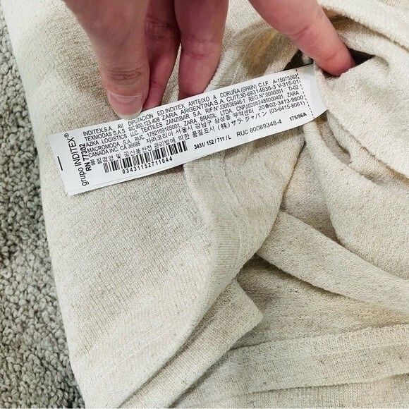 NWT ZARA Cream Linen Blend Square Boxy Sleeveless Top Size L - Picture 11 of 13